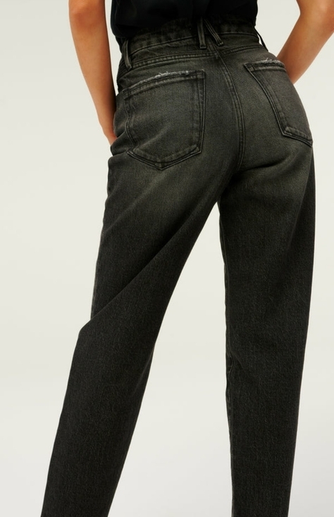 Good American Good Mom High Rise Vintage Black Jean NEW - Picture 3 of 7